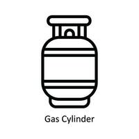 Gas Zylinder Vektor Gliederung Symbol Design Illustration. Natur und Ökologie Symbol auf Weiß Hintergrund eps 10 Datei