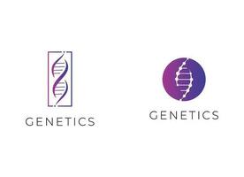 DNA Logo Design Vorlage Symbol zum Wissenschaft Technologie vektor