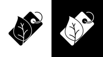 eco papper pris märka natur svart och vit ikon design vektor