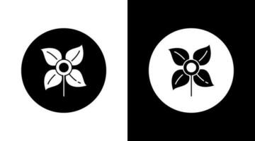 Öko Energie Wind Turbine Symbol Design schwarz und Weiß vektor
