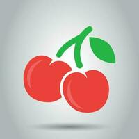 Kirsche Beere Vektor Symbol. Kirschen Obst Illustration. Süss Kirsche gesund Lebensmittel.