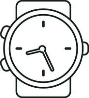 Uhr Uhr Symbol im Linie Stil. Vektor Illustration auf isoliert Hintergrund. Geschäft Konzept Uhr Piktogramm.