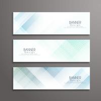 Abstrakt modern geometrisk banners designmall vektor