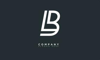 lb alfabetet bokstäver initialer monogram logotyp bl, l och b vektor