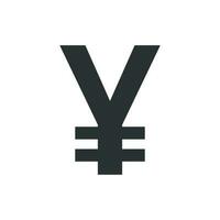 Yen, Yuan Geld Währung Vektor Symbol im eben Stil. Yen Symbol Illustration auf Weiß isoliert Hintergrund. Asien Geld Geschäft Konzept.