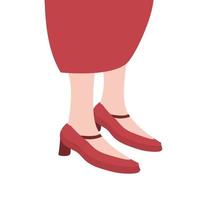 kvinnliga trendiga röda skor vektor design