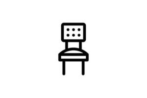 Stuhl Symbol Innere Linie Stil kostenlos vektor