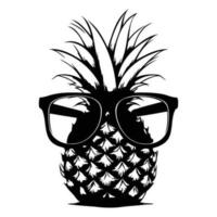 ananas bär solglasögon, sommar ananas vektor