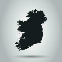 Irland Vektor Karte. schwarz Symbol auf Weiß Hintergrund.