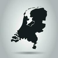 nederländerna vektor Karta. svart ikon på vit bakgrund.