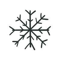 Hand gezeichnet Schneeflocke Vektor Symbol. Schnee Flocke skizzieren Gekritzel Illustration. handgemalt Winter Weihnachten Konzept.