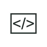 öppen källa företag vektor ikon i platt stil. api programmering illustration på vit isolerat bakgrund. programmerare teknologi begrepp.