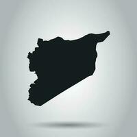 Syrien Vektor Karte. schwarz Symbol auf Weiß Hintergrund.