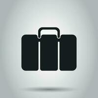 resväska låda ikon. vektor illustration på isolerat bakgrund. företag begrepp bagage piktogram.