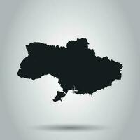 Ukraine Karte Symbol. eben Vektor Illustration. Ukraine Zeichen Symbol auf Weiß Hintergrund.