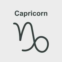 capricorn zodiaken tecken. platt astrologi vektor illustration på vit bakgrund.