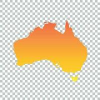 Australien Karte. bunt Orange Vektor Illustration