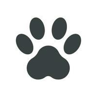 Pfote drucken Symbol Vektor Illustration isoliert auf Weiß Hintergrund. Hund, Katze, Bär Pfote Symbol eben Piktogramm.