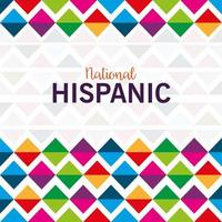 bakgrund, spansktalande och latinoamerikansk kultur, nationell spansktalande arvsmånad i september och oktober vektor