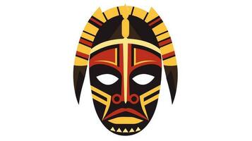 ehrfurchtgebietend afrikanisch Krieg Maske Enthüllung das mächtig Traditionen und Symbolismus hinter diese uralt Artefakt vektor