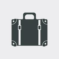 Koffer eben Vektor Illustration auf Weiß Hintergrund. Fall zum Tourismus, Reise, Reise, Tour, Reise, Sommer- Urlaub.
