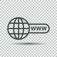 gehen zu Netz Symbol. Internet eben Vektor Illustration zum Webseite auf isoliert Hintergrund.