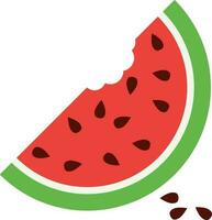 Wassermelone Symbol. saftig reif Obst auf Weiß Hintergrund vektor