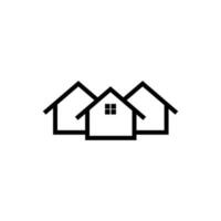 Zuhause Symbol. Haus eben Vektor Illustration