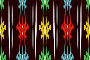 ethnisches ikat-nahtloses muster im stammes-. Aztekischer geometrischer ethnischer Ornamentdruck. Ikat-Musterstil. Design für Hintergrund, Tapete, Illustration, Stoff, Kleidung, Teppich, Textil, Batik, Stickerei. vektor