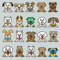 ein Sammlung von Hunde mit anders Farben vektor
