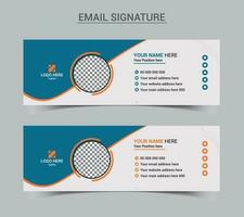 företags- e-post signatur mall eller e-post sidfot vektor mall