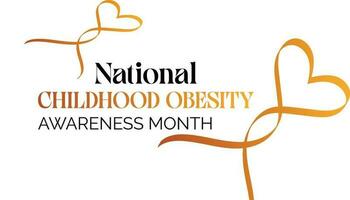 Kindheit Fettleibigkeit Bewusstsein Monat beobachtete jeder Jahr während September . Vektor Illustration auf das Thema von .