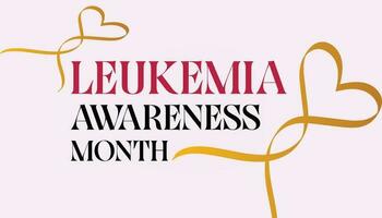 September ist Leukämie Bewusstsein Monat. es ist Krebs von das Körper blutbildend Gewebe. vektor