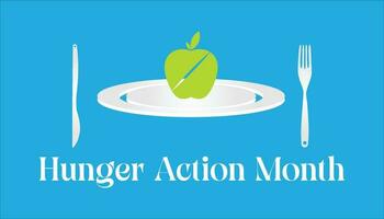 Hunger Aktion Monat beobachtete jeder Jahr während September . Vektor Illustration auf das Thema von .