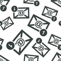Email Briefumschlag Botschaft nahtlos Muster Hintergrund Symbol. Geschäft eben Vektor Illustration. Mail Zeichen Symbol Muster.