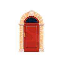 Vorderseite Tür mit Stein Türöffnung Bogen, Haus Eingang vektor