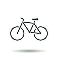 Fahrrad Symbol auf Weiß Hintergrund. Fahrrad Vektor Illustration im eben Stil. Symbole zum Design, Webseite.