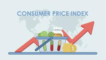 konsument pris index vektor illustratör