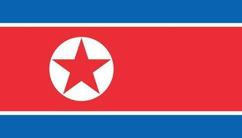 Norden Korea Flagge Symbol im eben Stil. National Zeichen Vektor Illustration. politisch Geschäft Konzept.