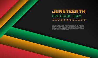 Juneteenth självständighetsdagen bakgrundsdesign vektor