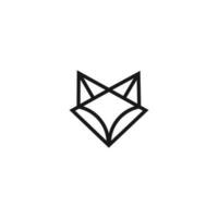 räv minimalistisk linje konst logotyp vektor