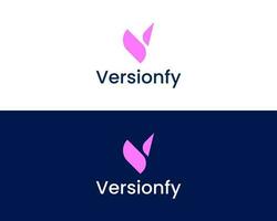 brev v monogram logotyp, v minimalistisk logotyp design för branding vektor