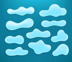 abstrakte Vektorwolken ClipArt auf blauem Hintergrund vektor