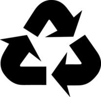 recyceln, Wiederverwendung, Recycling Symbol Vektor Illustration Symbol eben Stil isolieren auf Hintergrund