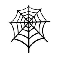 webb isolerad på en vit bakgrund. webb för halloween, ett läskigt, spöklikt, spöklikt element för design på halloween vektor