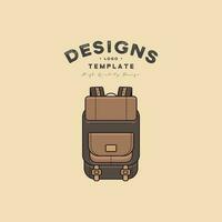 Rucksack Karikatur Symbol Logo Design Illustration vektor