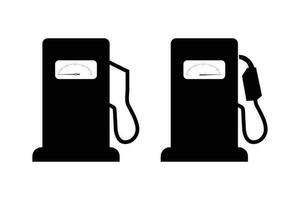 Vektor Treibstoff Gas Laden Bahnhof Symbol einstellen Betanken Zeichen Sammlung Vektor Illustration