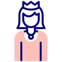 drottning avatar vektor färgad ikon