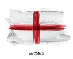 realistische aquarellmalerei flagge von england. Vektor. vektor