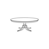 runda tabell möbel minimalistisk logotyp, vektor ikon illustration design mall
